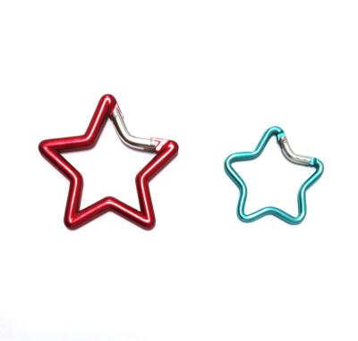 China Star Shape High Sliding Carabincer Keyring Mountain Climbing Clips Excellent Rigidity for sale