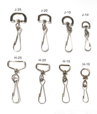 China Swivel J Hook Lanyard Accessories Aluminum / Copper Material For Dog Clips for sale