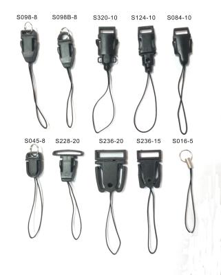 中国 8mm/10mm の黒い締縄の付属品の携帯電話の革紐は配達絶食します 販売のため