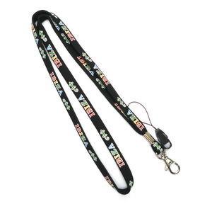China 4 Color 1 Side Tubular Cell Phone Neck Lanyard , Custom Polyester Lanyards for sale
