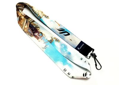 China Polyester / Nylon Dye Sublimation Lanyards Scenery Printing Logo For Sports for sale
