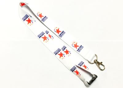 China Heat Transfer Dye Sublimated Lanyards Full Color Printing Safety Break Metal Hook for sale