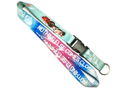 China Colorful Design Dye Sublimation Lanyards , Custom Printed Lanyards Safety Buckle Key Ring for sale
