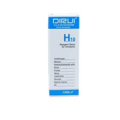 China ISO13485 Urine Protein Test Strips H10 Dirui Urine Test Strips For Urinalysis for sale
