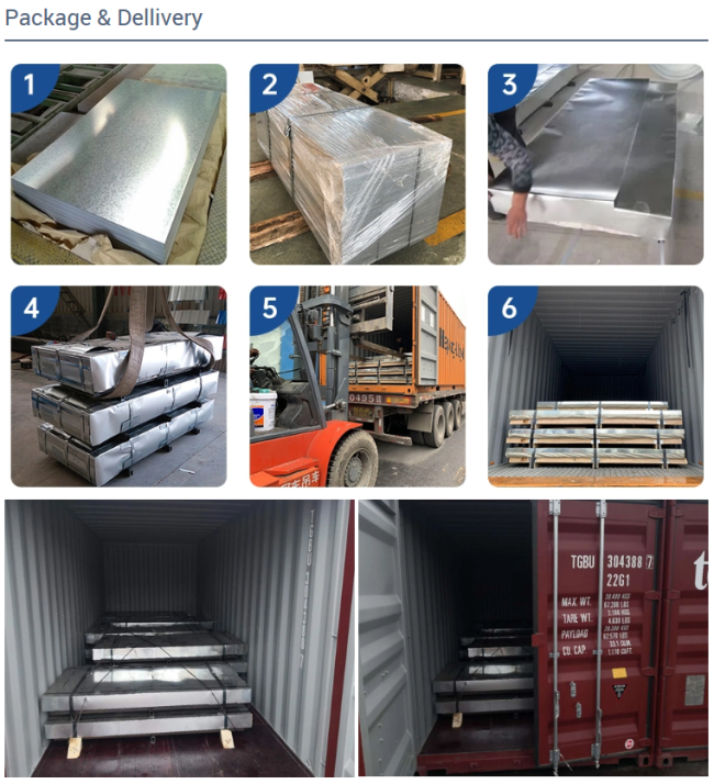 Dx51D Z275 Galvanized Steel Sheet Metal Zinc Coated Roof Plate Coil Hot Dip Rolled 6