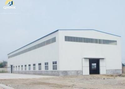 China Sliding Door Prefab Steel Frame House , Single Slope Prefab Metal Warehouse for sale