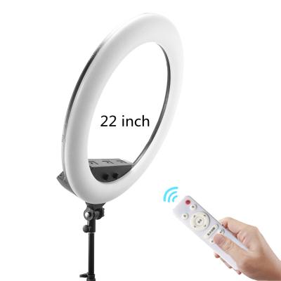 China Led Circle Ring Light Dimmable 100w 22 Inch Streaming Lights With Mobile Phone Holder fs-640 Makeup Lighting for sale