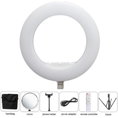 China USB Recharge 18 Inch LED Ring Light 90ra 4800lm LX series Video Recording Ring Light for sale
