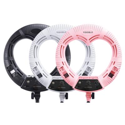 China 96w Rechargeable Heart Ring Light Battery power 18 Inch LED Selfie Ring Light For Live Streaming factory supplies for sale