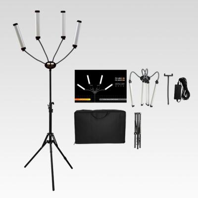 China 80W 4 Arms Makeup Light With Phone Holder For Tiktok Live Streaming for sale