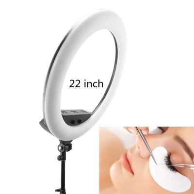 China 55cm 100w Led Eyelash Ring Light With Tripod Stand Remote Control for sale