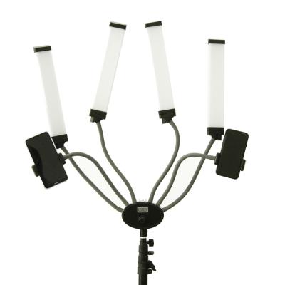 China 80w Stepless Dimming LED Fill Light With 0-100% Brightness 4 Arms Makeup Lighting for sale