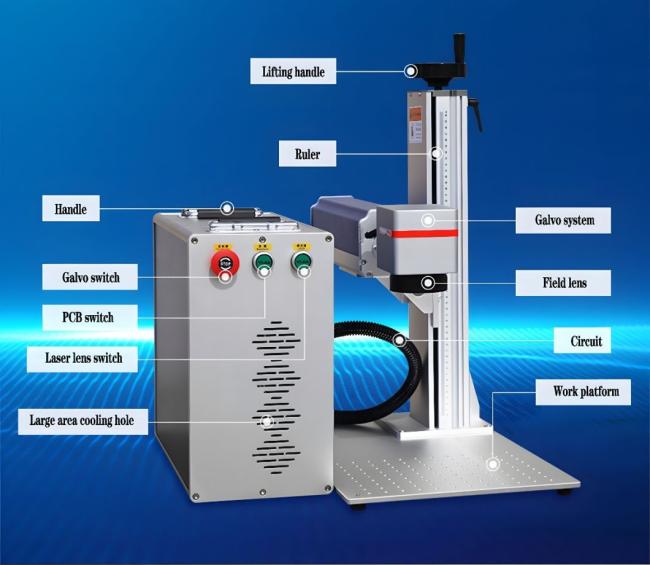China Hot Sale 20W 30W 50W 100W 3D Dynamic Color Fiber Laser Marking Gold Chain Making Machine Laser Marking for Metal
