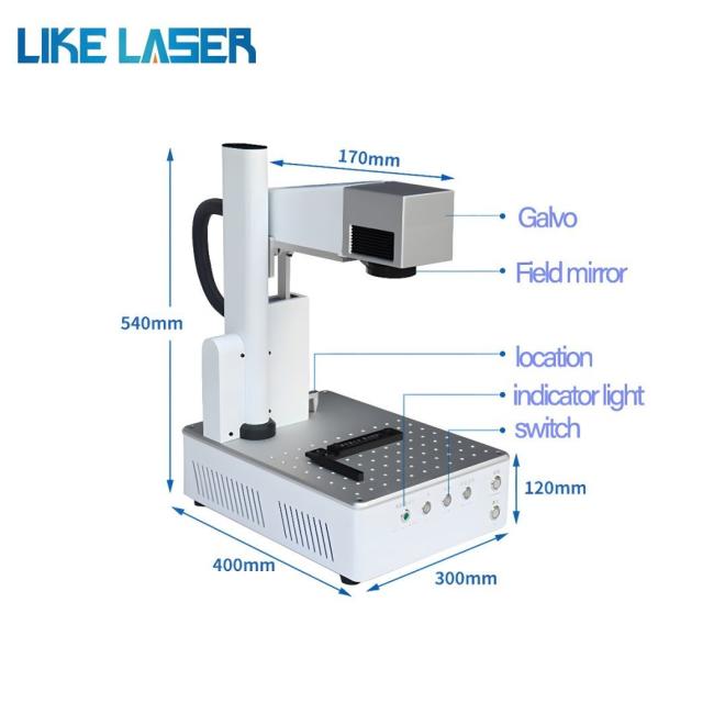 Like-Laser 3W 5W 20W 30W 100W 50W Fibre Color Laser Engraving and Mopa 60W Fiber Laser Marking Machine with Raycus Max Jpt