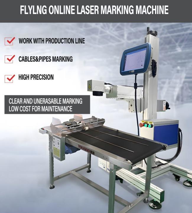 CO2 Flying Laser Marking Machine Is Used to Mark The Production Date and Qr Code of Food Packaging Bags