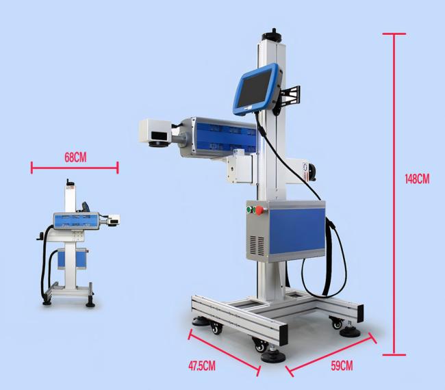 CO2 Flying Laser Marking Machine Is Used to Mark The Production Date and Qr Code of Food Packaging Bags