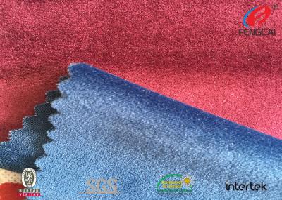 China Brushed / Crushed Velvet Upholstery Fabric , Shiny Micro Velvet Fabric 320GSM for sale