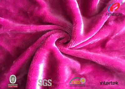 China A tela CONTÍNUA da decoração da casa de veludo, poliéster 100% brilhante cora tela cor-de-rosa de veludo à venda