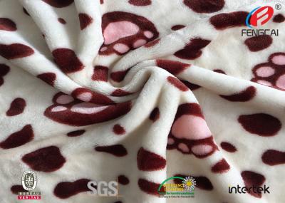 Chine tissu mou superbe de flanelle de 270gsm Plushed, tissu de velours de polyester pour des pyjamas à vendre