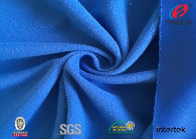 China Embossed Super Polyester Tricot Knit Fabric School Uniform Material Navy Blue for sale