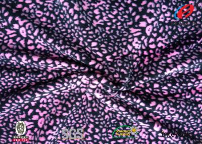 China Weiches Blumen-Druck-Polyester Spandex-Samt-Gewebe für Baby-Decke 220gsm zu verkaufen