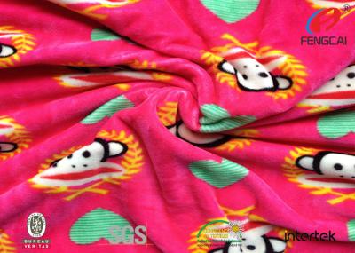 Chine Tissu rouge de velours de bout droit par la cour, matériel de tricotage de tissu de velours à vendre