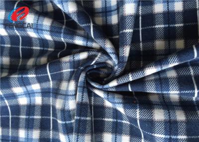 China Tela escovada tricô tingida lisa do vestuário do velo da sensação do algodão da tela do poliéster à venda