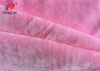 China Stretch Plain Dyed Spandex Velvet Fabric , Super Soft Polyester Velvet Fabric For Garment for sale