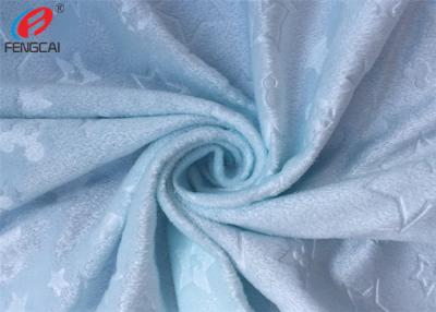China Custom Embossed Polyester Minky Plush Fabric Velour Upholstery Material for sale