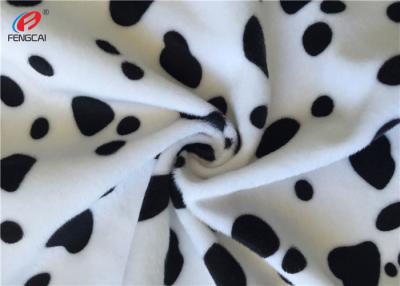 China 100% Polyester Minky Plush Fabric , 75D Yarn Count Printed Fabric For Home Textile for sale