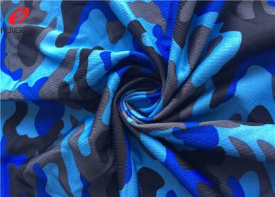 Chine Tissu tricoté par trame de tissu imprimé par Spandex de polyester de bout droit de 4 manières pour des vêtements de sport à vendre