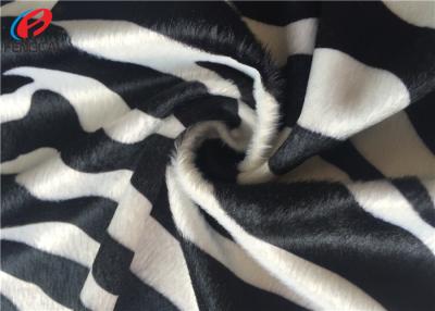 Chine Tissu de tapisserie d'ameublement rayé teint par plaine imprimé par zèbre de velours de velours de Velboa pour le textile à la maison à vendre