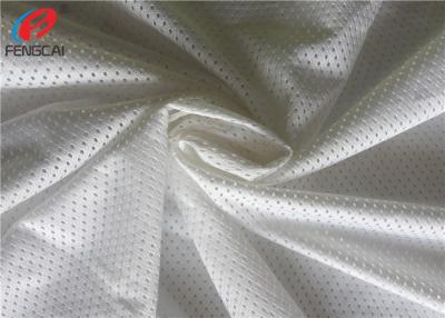China Tela de malha respirável dos esportes da cor branca para a tela de malha do poliéster do terno de trilha à venda
