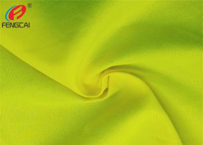 China Shiny Yellow Fluorescent Material Fabric 100% Polyester Tricot Knit Fabric for sale