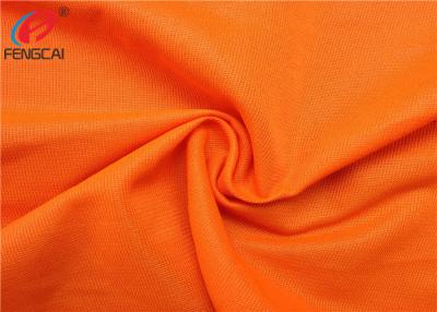 China Tela reflexiva del material fluorescente del poliéster del color anaranjado como material uniforme en venta