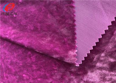 China Polyester Spandex Shiny Stretch Brushed Ice Velvet Fabric , Dress Fabric for sale