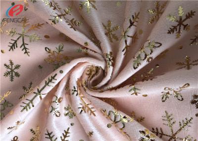 China Super Soft Bronzing Printed Minky Plush Fabric Polyester Velboa Fabric For Christmas for sale