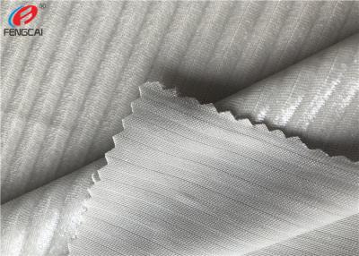 China Shiny Stripe 95 Polyester 5 Spandex Velvet Fabric / Brushed Fleece Fabric for sale