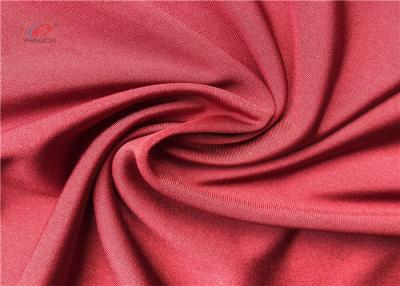 China Weft Knit 4 Way Stretch Microsuede Fabric Red Suede Upholstery Material for sale