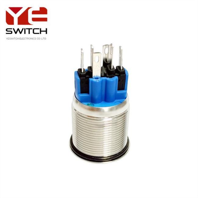 Yeswitch 22mm Illuminated Sealed Anti-Vandal Metal Push Button Switch
