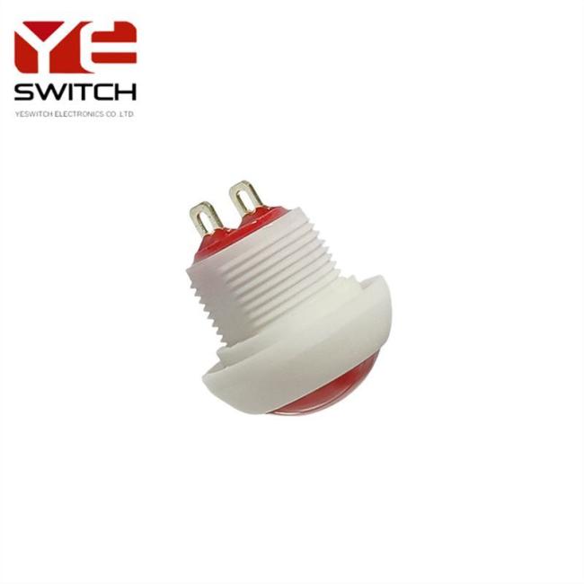 Yeswitch 12mm Reset White Waterproof Push Button Switch