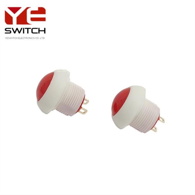 Yeswitch 12mm Reset White Waterproof Push Button Switch