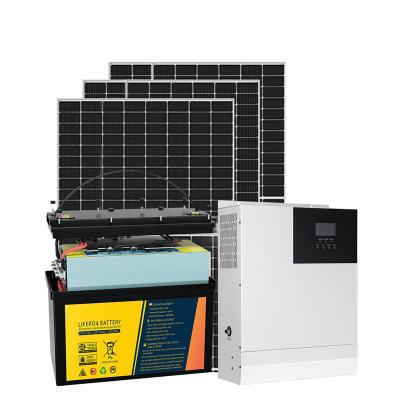 China 6KW 5KW Off Grid Solar Power System Photovoltaic Solar Power System With Battery for sale