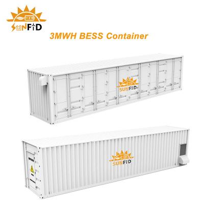 中国 3MWH 20Ft の容器のエネルギー貯蔵システム、BESS の商業電池の貯蔵システム 販売のため