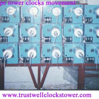 China Stepper motor type movement/mechanism for outdoor building clocks, brass drive gears 220V AC 12V DC for sale