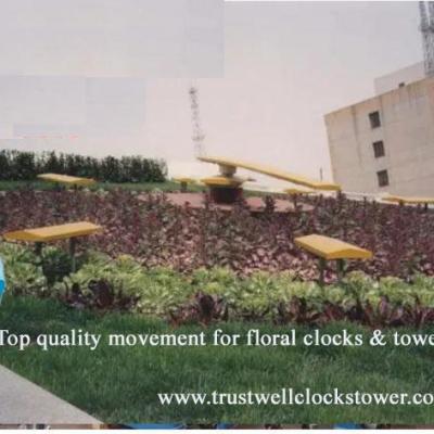 China Floral Clocks and Movement Motor 3m 4m 4.5m 5m 6m 7m 12m diameters with marks minute hour second hand & master clock for sale