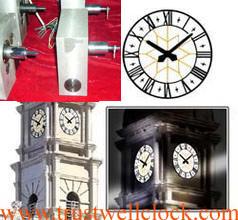China 4 four sides tower clocks with GPS world time signal receiver and bell chime strike sound for sale