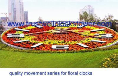 China floral clocks flower clocks garden clocks with special big mechanism movement stepper motor for sale