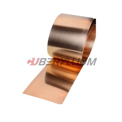 China CuBe2 C17200 Copper Beryllium Bronze Sheet Tape 0.05mmx150mm For Microswitch for sale