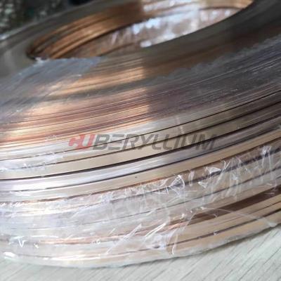 China Estado duro de la cinta 0.1mmx200m m de la aleación del titanio del berilio del Ti Qbe1.9 para Actual-llevar las primaveras en venta
